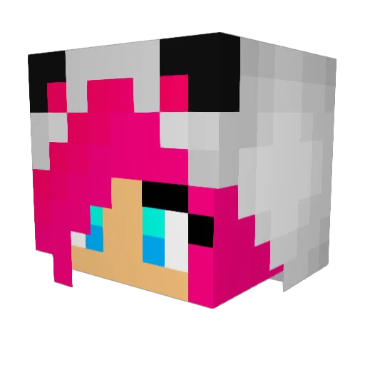 Redd_Panda Minecraft avatar head, 3D render