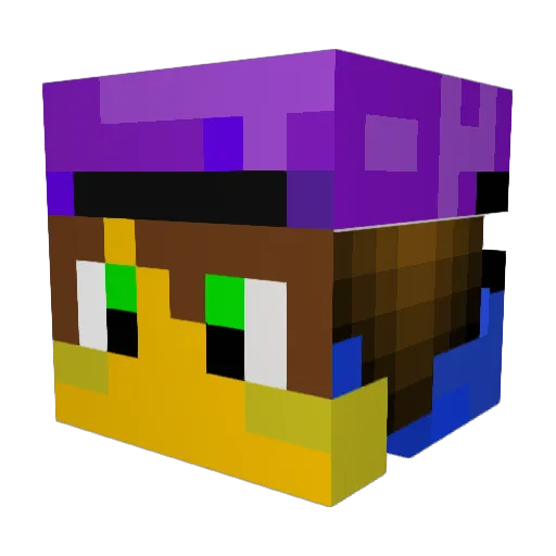 Redd_rocket Minecraft avatar head, 3D render