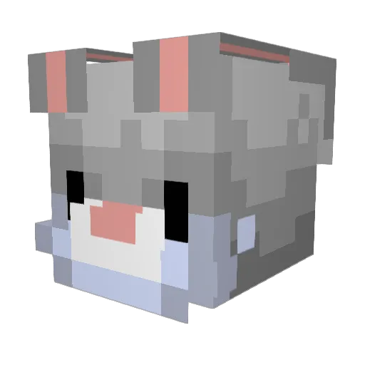 Reddator Minecraft avatar head, 3D render