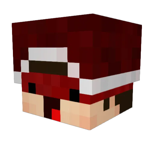 ReddexTV Minecraft avatar head, 3D render