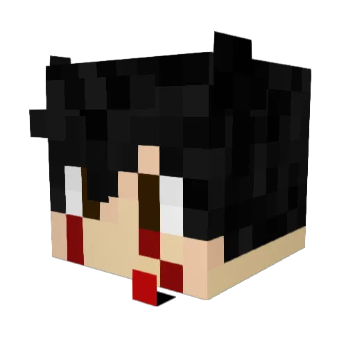 ReddishOdin Minecraft avatar head, 3D render