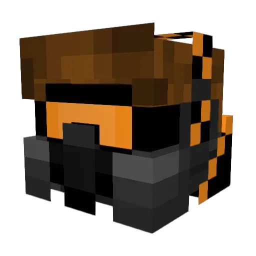 Reddish_Blue Minecraft avatar head, 3D render