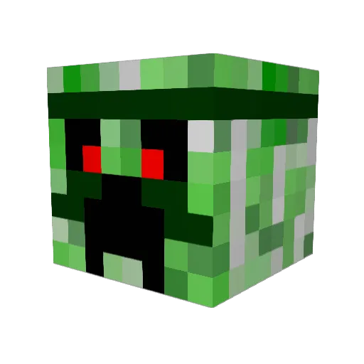 RedditChone Minecraft avatar head, 3D render