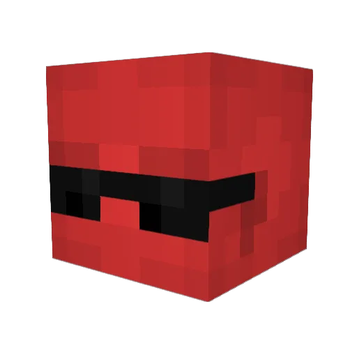 Reddoons Minecraft avatar head, 3D render