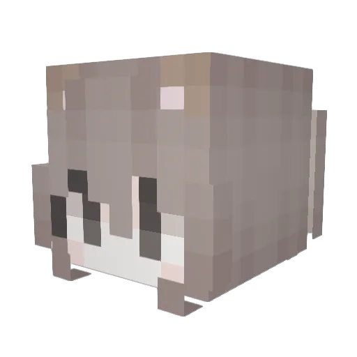 Reddropkiller Minecraft avatar head, 3D render