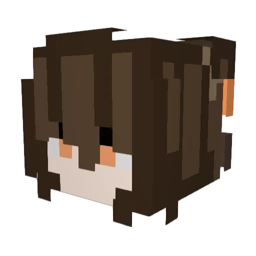 Reddscarlet Minecraft avatar head, 3D render