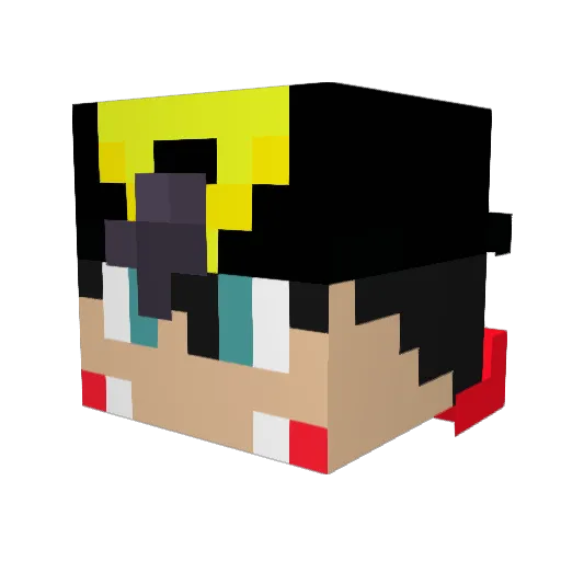 ReddyTuseday Minecraft avatar head, 3D render