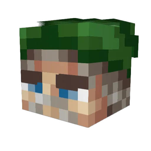 Redeas47 Minecraft avatar head, 3D render