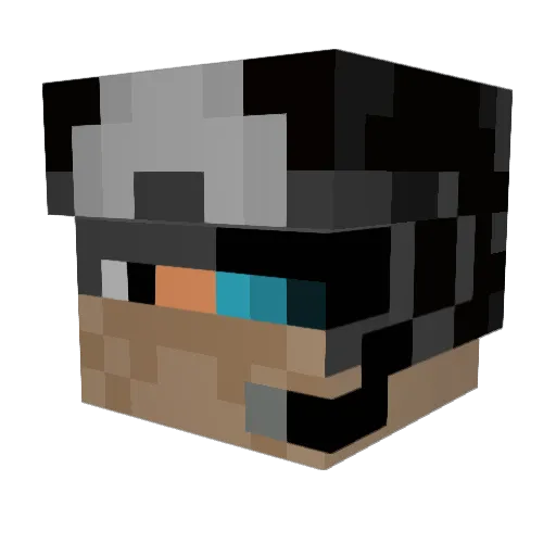 Redemier Minecraft avatar head, 3D render