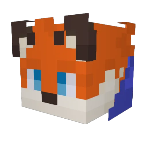 RedenMC Minecraft avatar head, 3D render