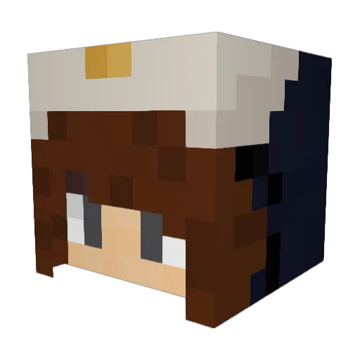 Redesigned Minecraft avatar head, 3D render