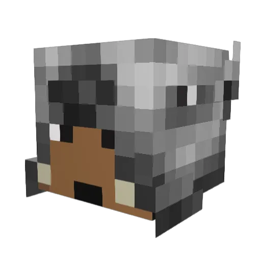Redetermined Minecraft avatar head, 3D render