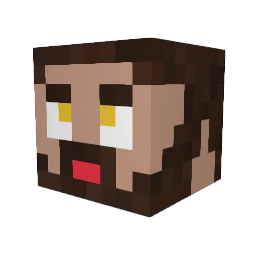 Redex01 Minecraft avatar head, 3D render