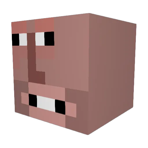 RedexItIs Minecraft avatar head, 3D render