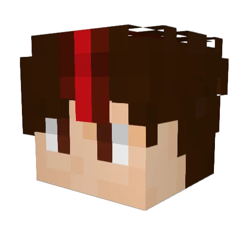 Redeye25 Minecraft avatar head, 3D render