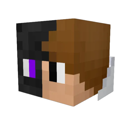 Redeyedfrog Minecraft avatar head, 3D render