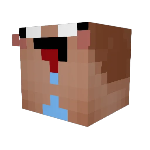 Redfireball1436 Minecraft avatar head, 3D render