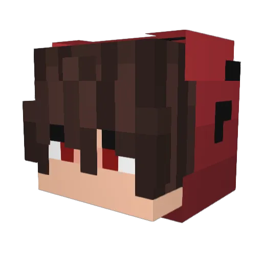 Redflect Minecraft avatar head, 3D render