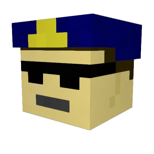Redford43 Minecraft avatar head, 3D render