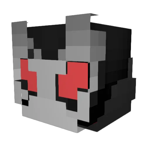 RedfoxRegime Minecraft avatar head, 3D render
