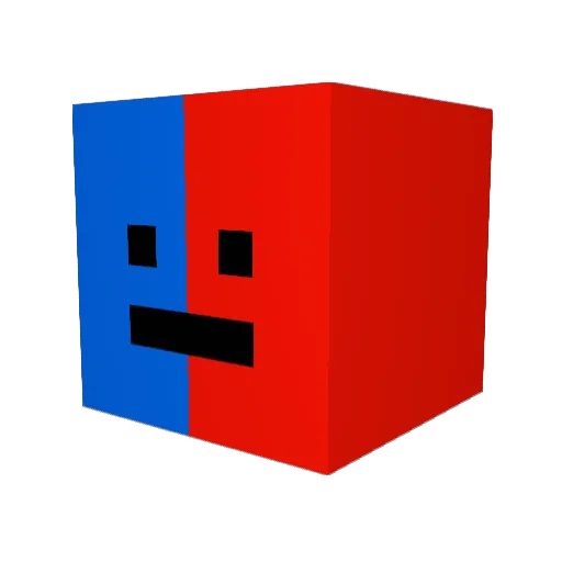 Redgamingdino Minecraft avatar head, 3D render