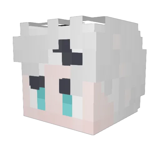 RedgiClm Minecraft avatar head, 3D render