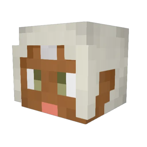 Redgord Minecraft avatar head, 3D render