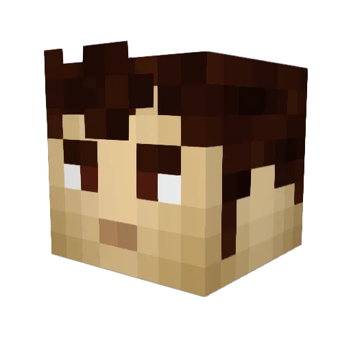 Redgun25 Minecraft avatar head, 3D render