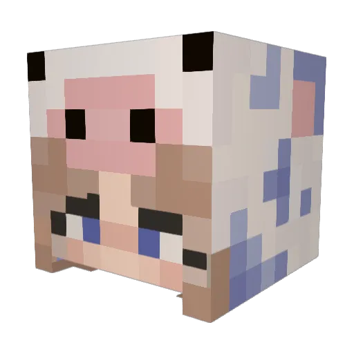 Redhead05 Minecraft avatar head, 3D render