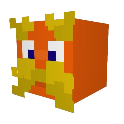 Redhead2726 Minecraft avatar head, 3D render