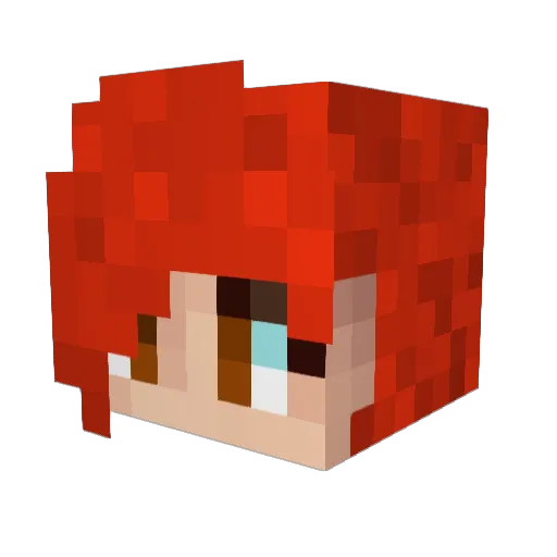Redhead7675 Minecraft avatar head, 3D render