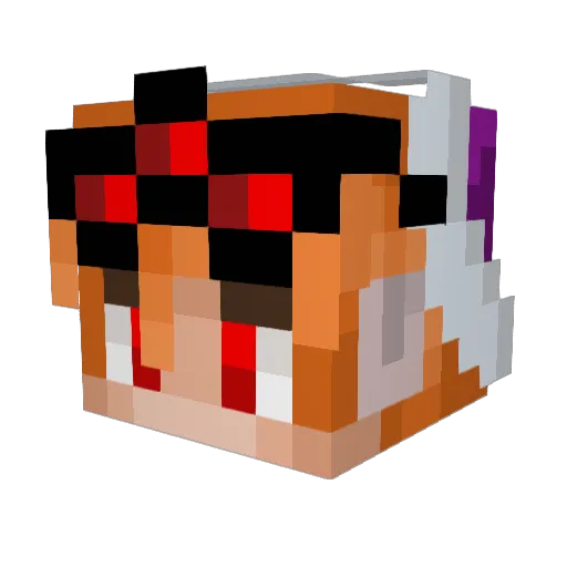 Redhead968 Minecraft avatar head, 3D render