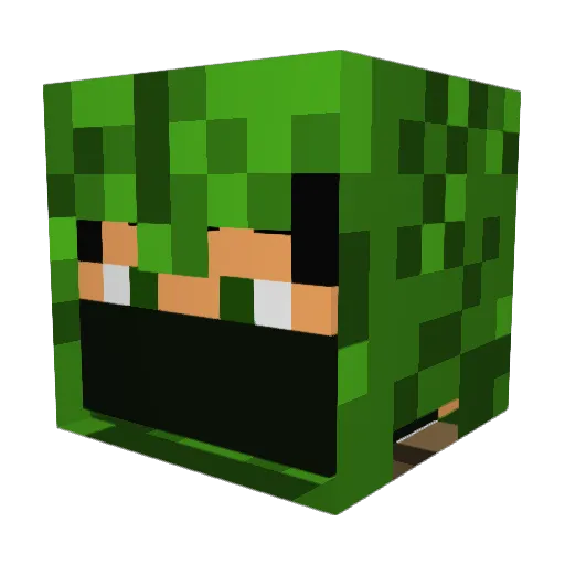 Redhorizon_ Minecraft avatar head, 3D render