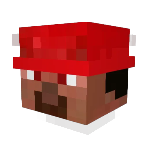 Minecraft-Avatar von Redified: Kopf als 3D-Render