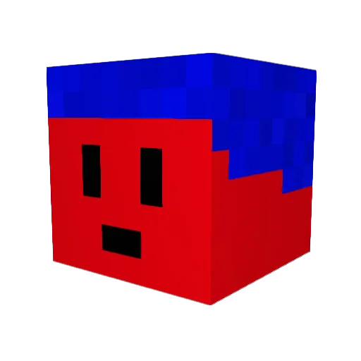Redino1 Minecraft avatar head, 3D render