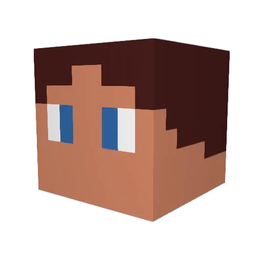 RedirectRB Minecraft avatar head, 3D render