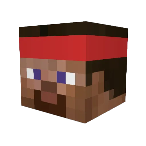 Redisonchik Minecraft avatar head, 3D render