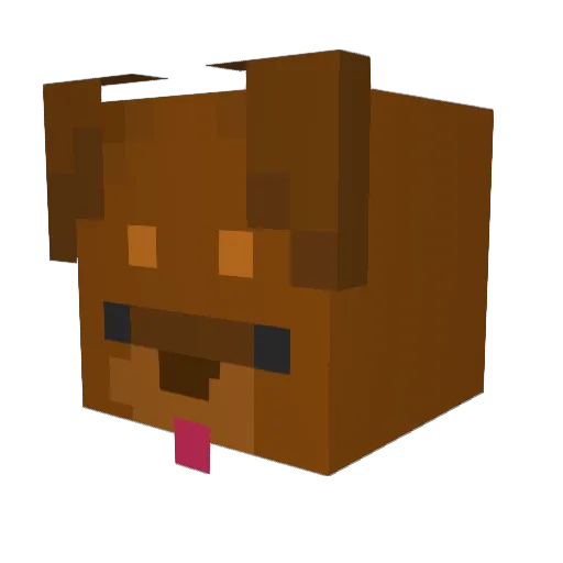 Redithh Minecraft avatar head, 3D render