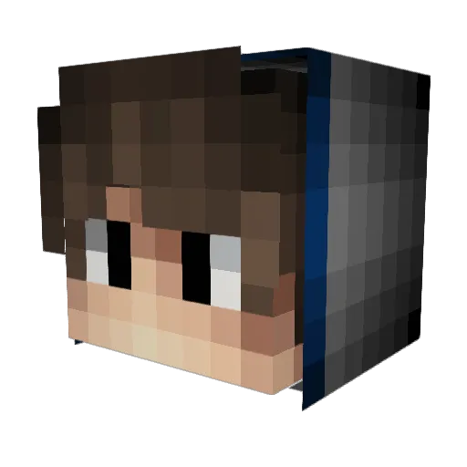 Reditzvnzla Minecraft avatar head, 3D render
