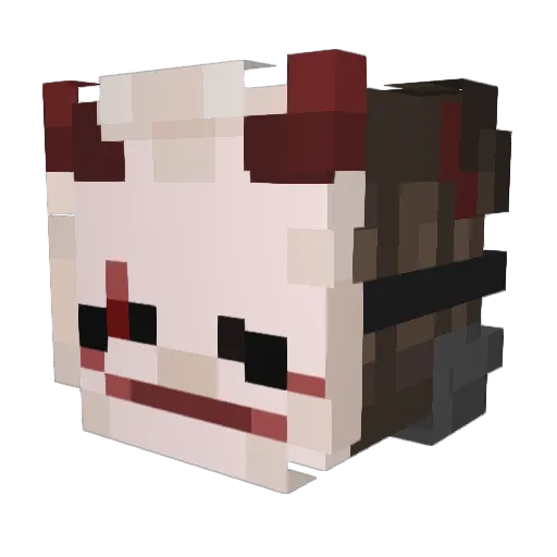Redix666 Minecraft avatar head, 3D render