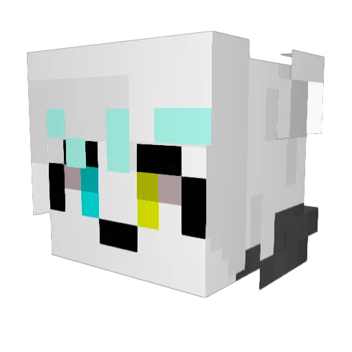 RedixFur_ Minecraft avatar head, 3D render