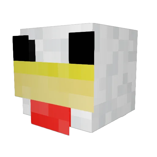 Redixz Minecraft avatar head, 3D render