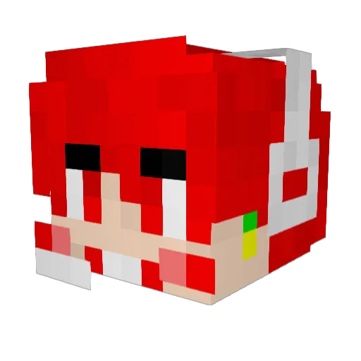 Redjjun Minecraft avatar head, 3D render