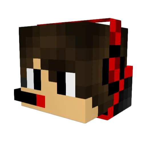 Redk1ller250 Minecraft avatar head, 3D render