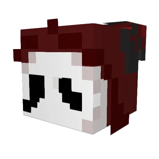Redkillers Minecraft avatar head, 3D render