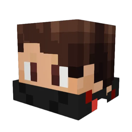 Redleader772 Minecraft avatar head, 3D render