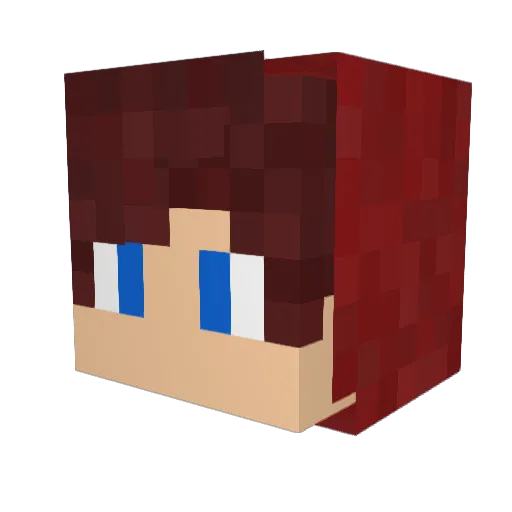 Redlegend_ Minecraft avatar head, 3D render