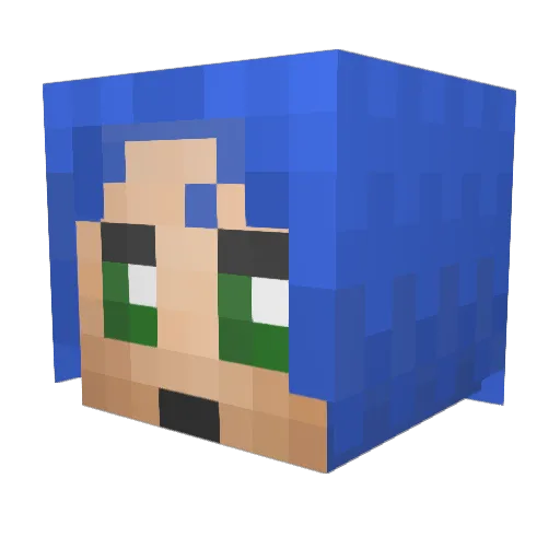 Redlin5 Minecraft avatar head, 3D render