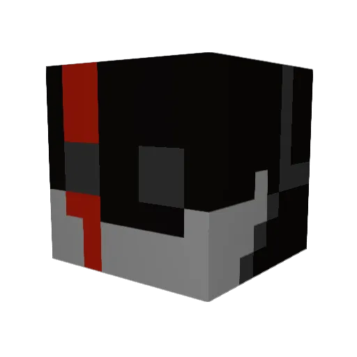 Redline77 Minecraft avatar head, 3D render