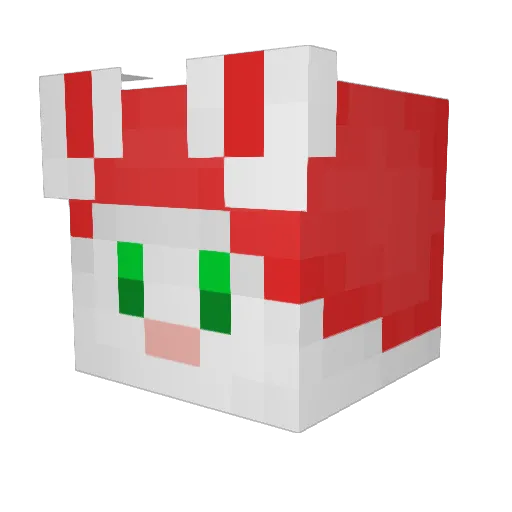 RedlineRabbit Minecraft avatar head, 3D render